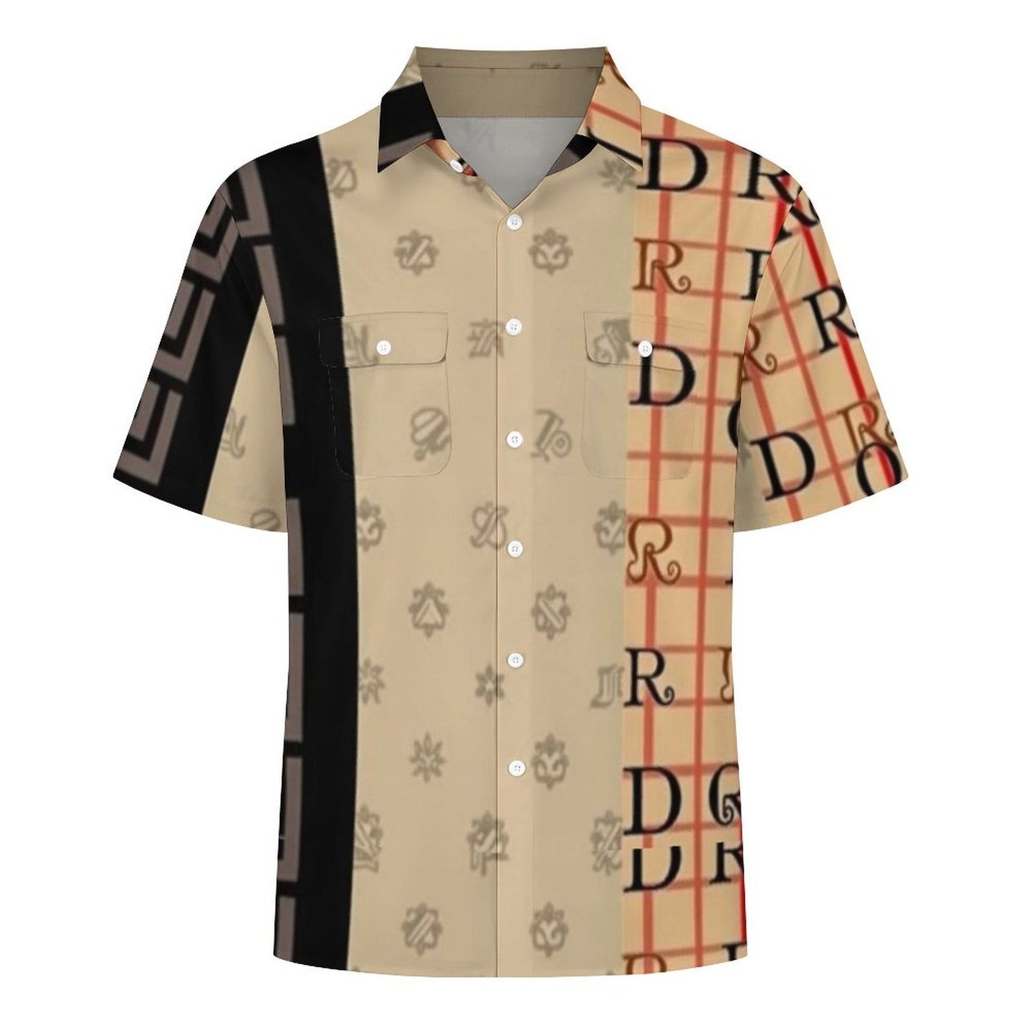 Short Sleeve Shirt with 2 Pockets LM056 (One site) (All-Over Printing)