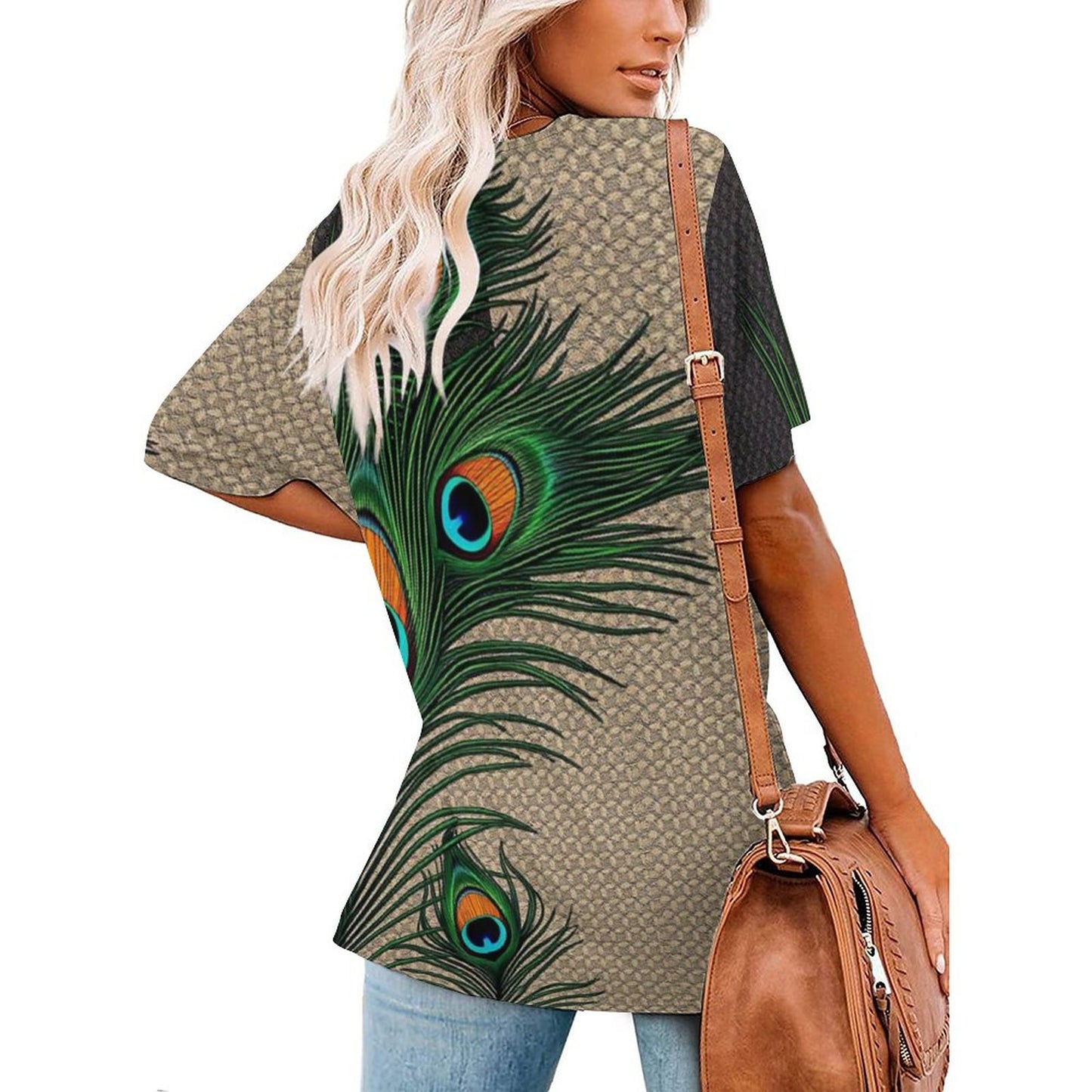 Cartii Pea Faux Cotton  T-Shirt Printed Tee