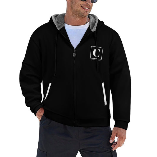 230gsm Full Zip up Hoodie with Plush Lining(All-Over Printing)