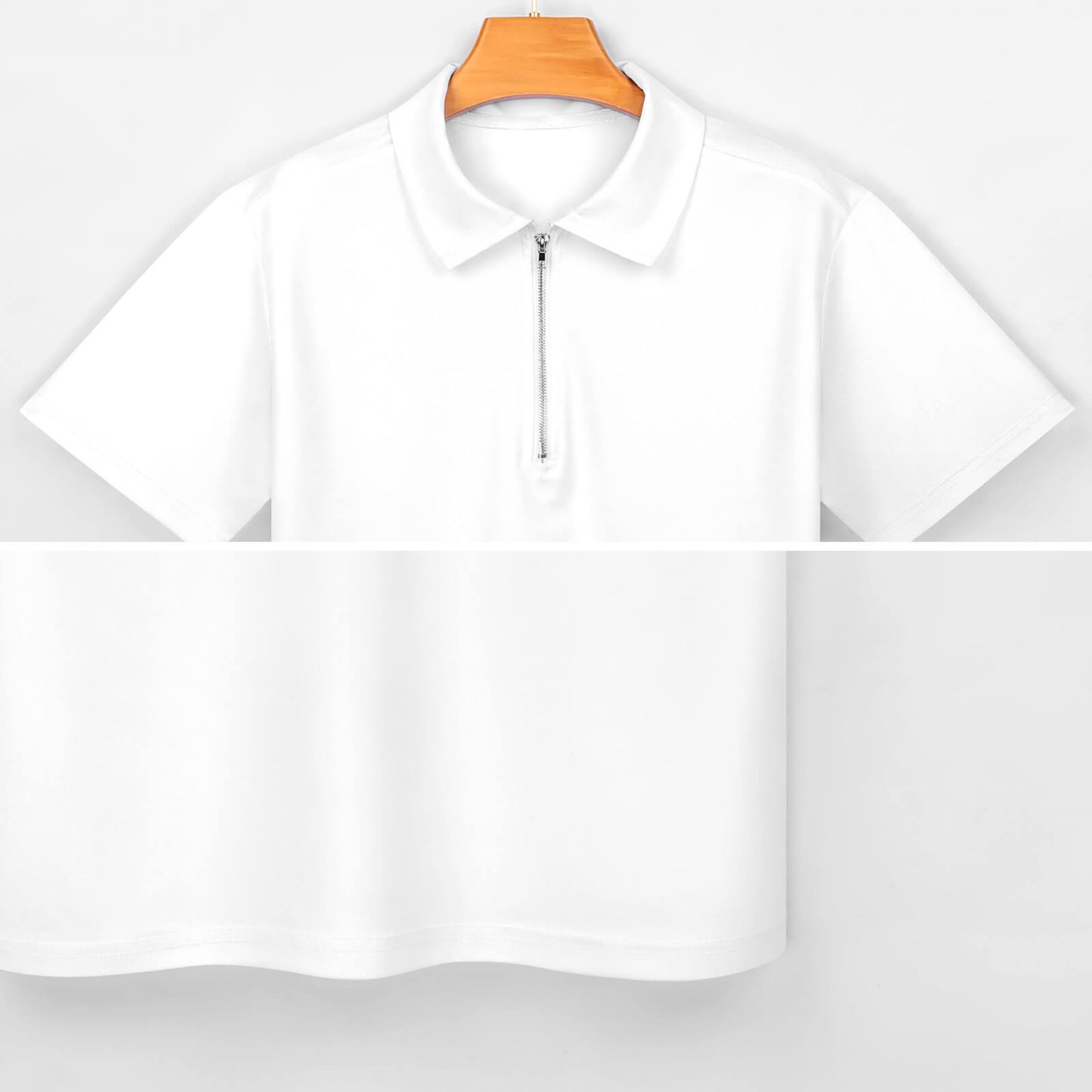 Cartier Cotton Zip Short Sleeve POLO Shirt for Men