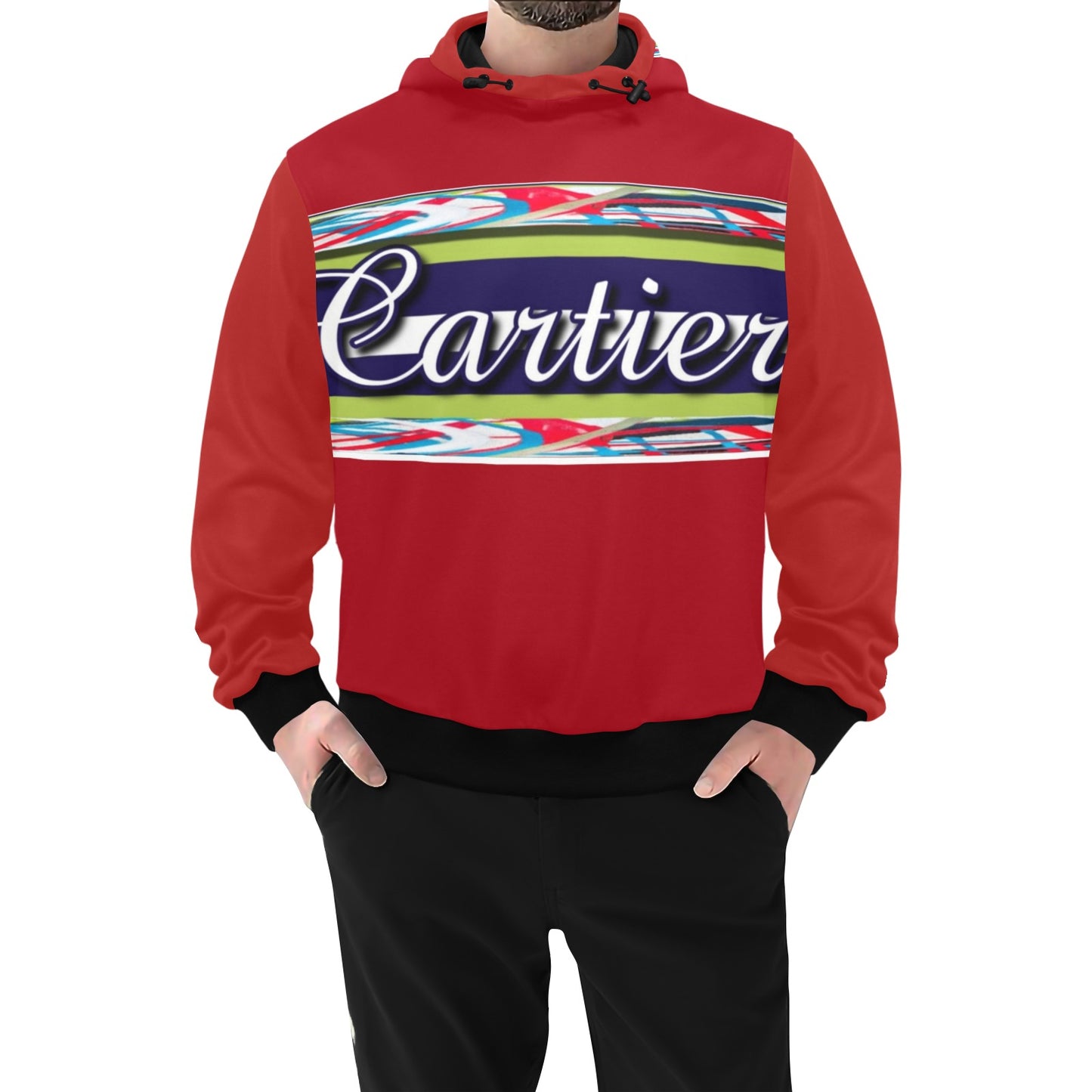 High Neck Pullover Hoodie for Men  H24