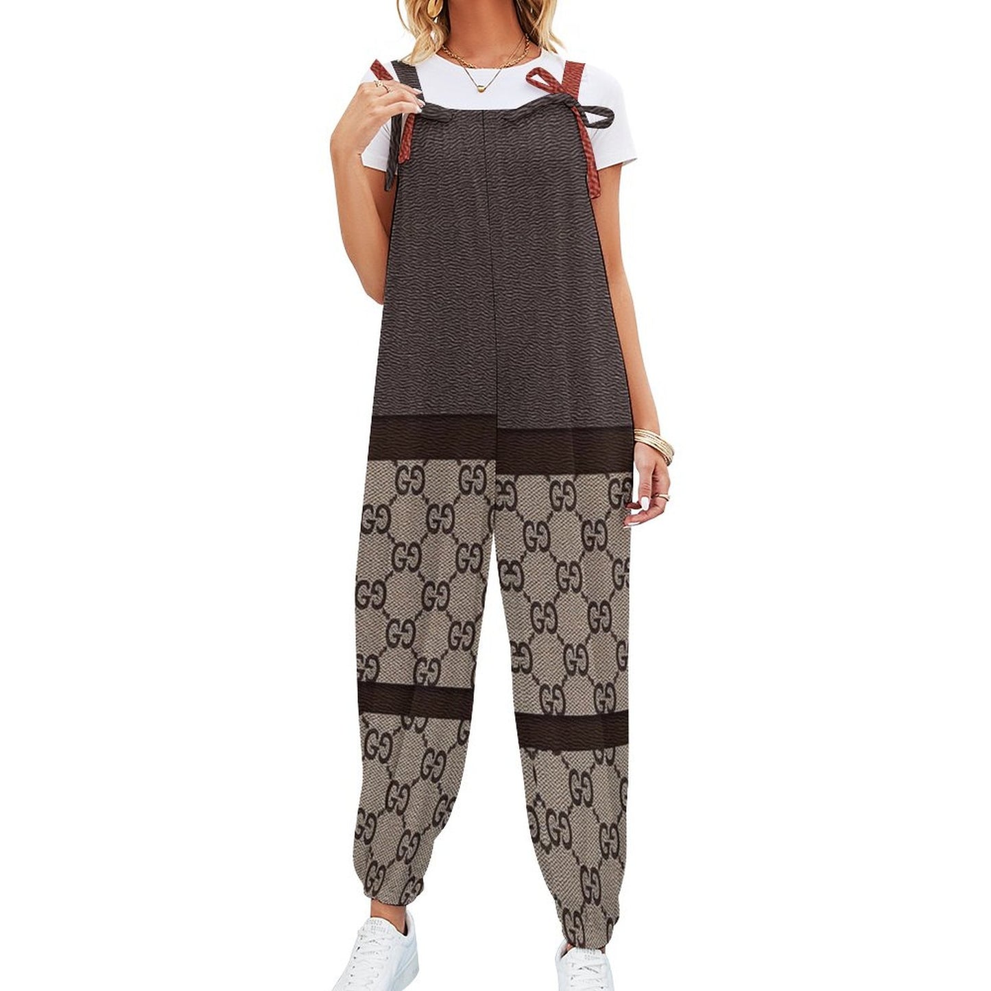 Spaghetti Strap Jumpsuit(All-Over Printing)