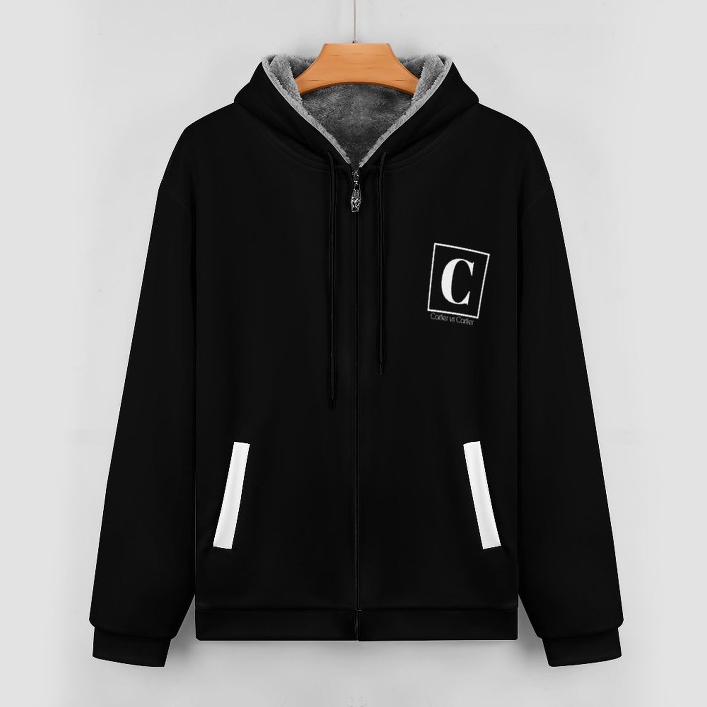 230gsm Full Zip up Hoodie with Plush Lining(All-Over Printing)