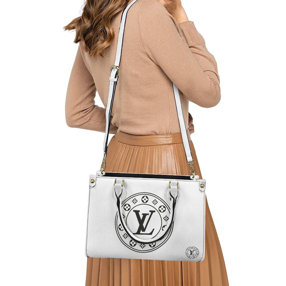 Women's PU leather twill handbag