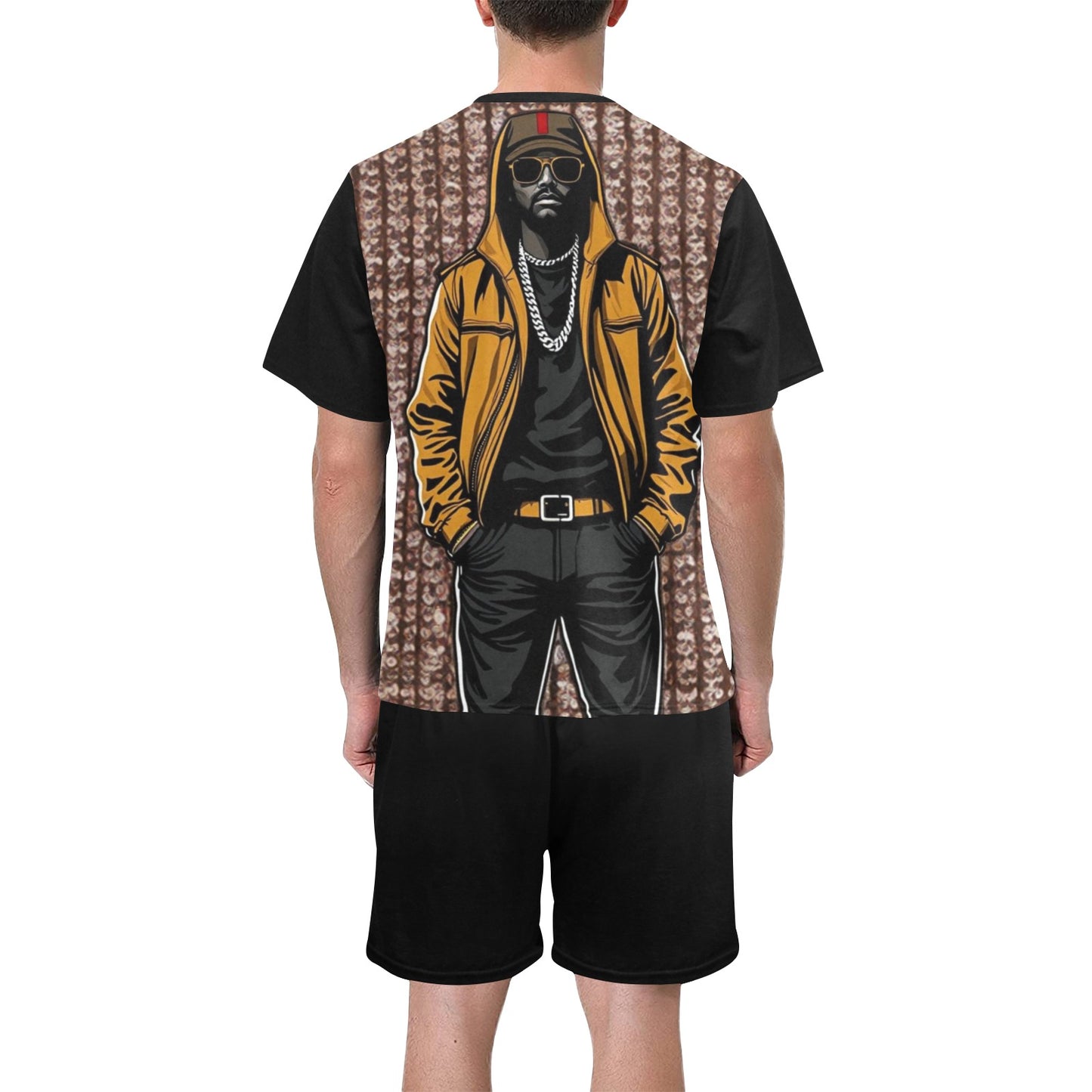 Gucci Man's by Carti Men's Short Pajama Set