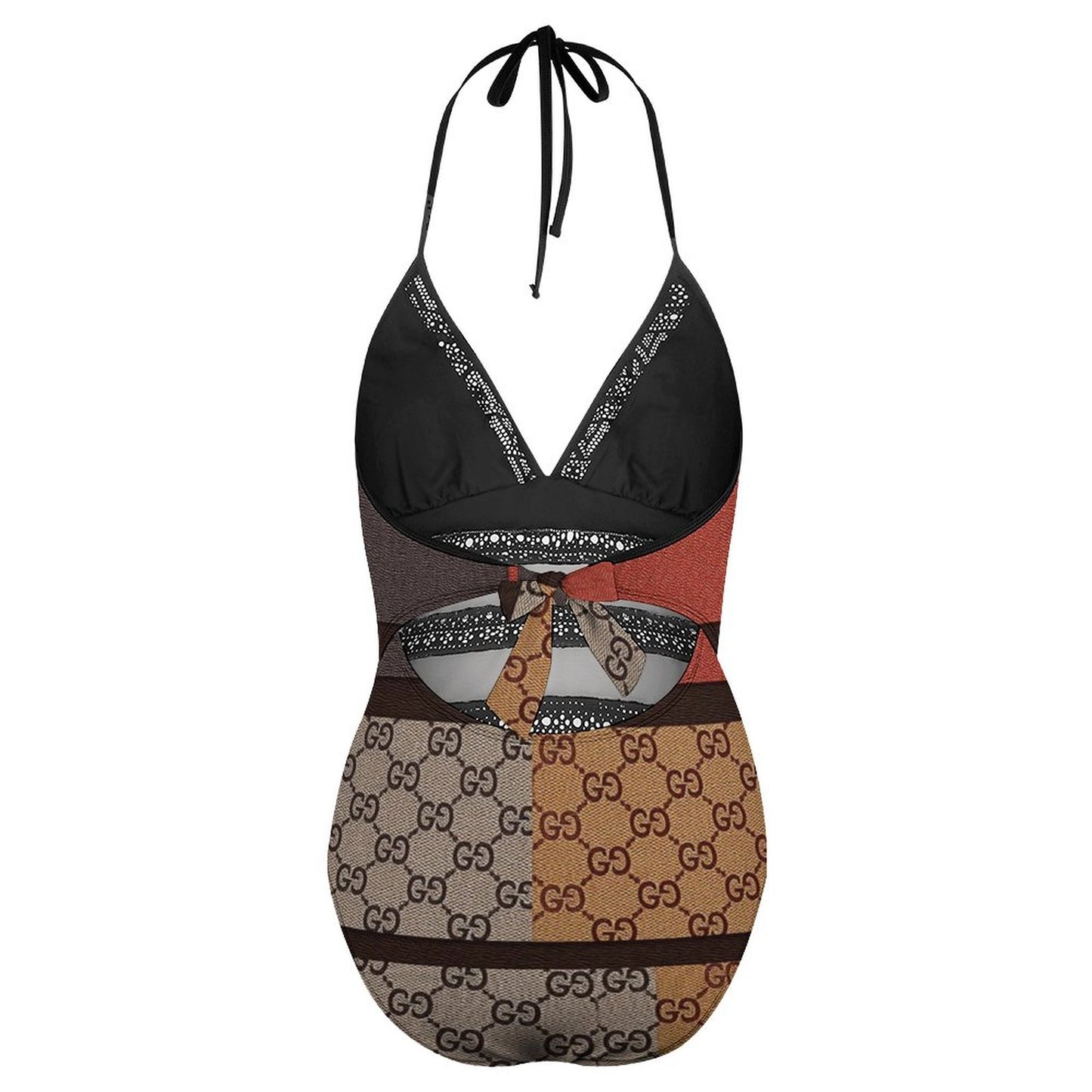 Women's Halter One-Piece Swimsuits(All-Over Printing)
