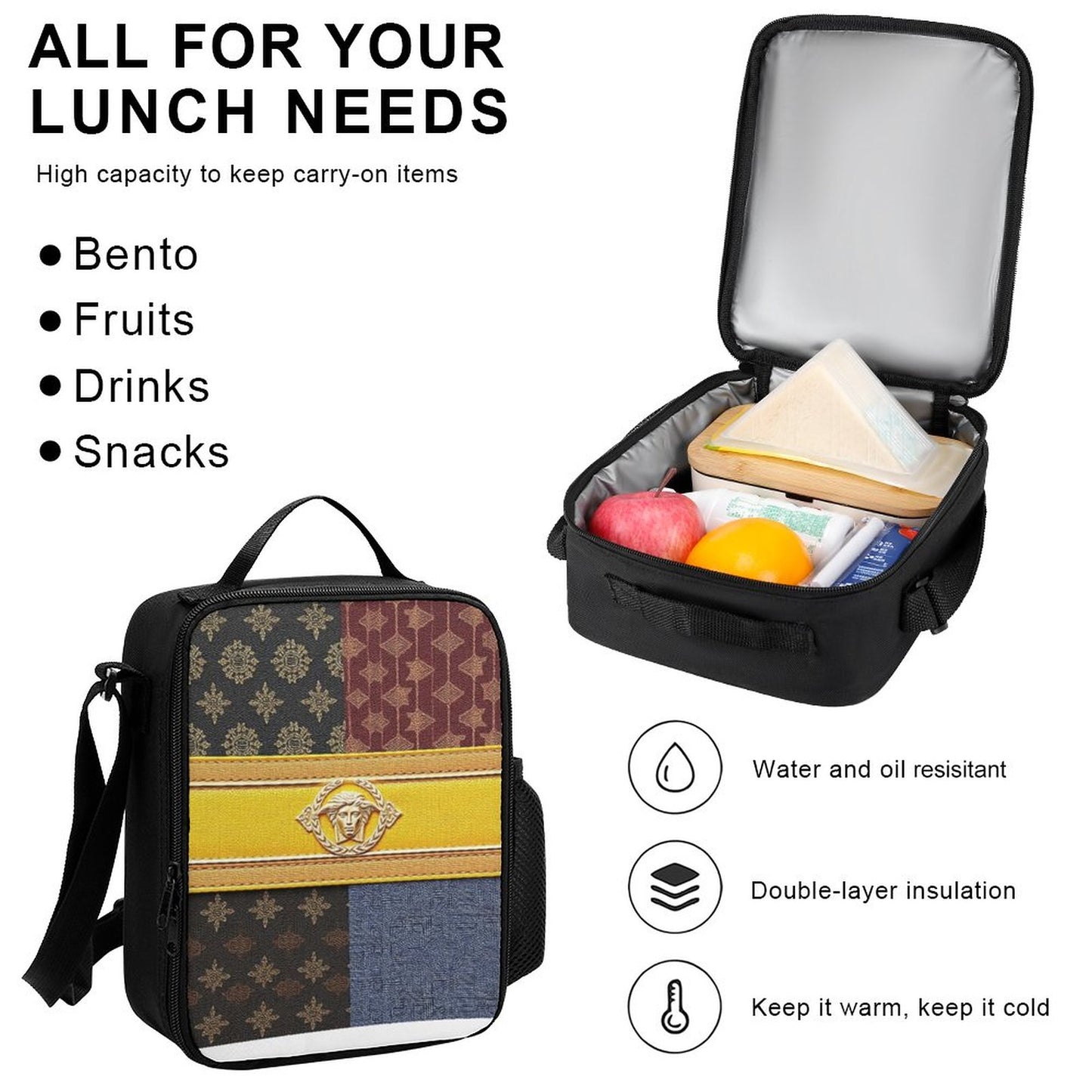 Set of 3 Bags (Shoulder Bag Lunch Bag & Pencil Pouch)