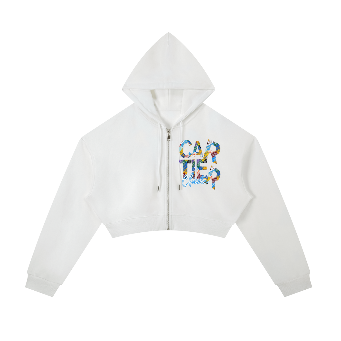 Carti Essential Cropped Zip-Up Hoodie