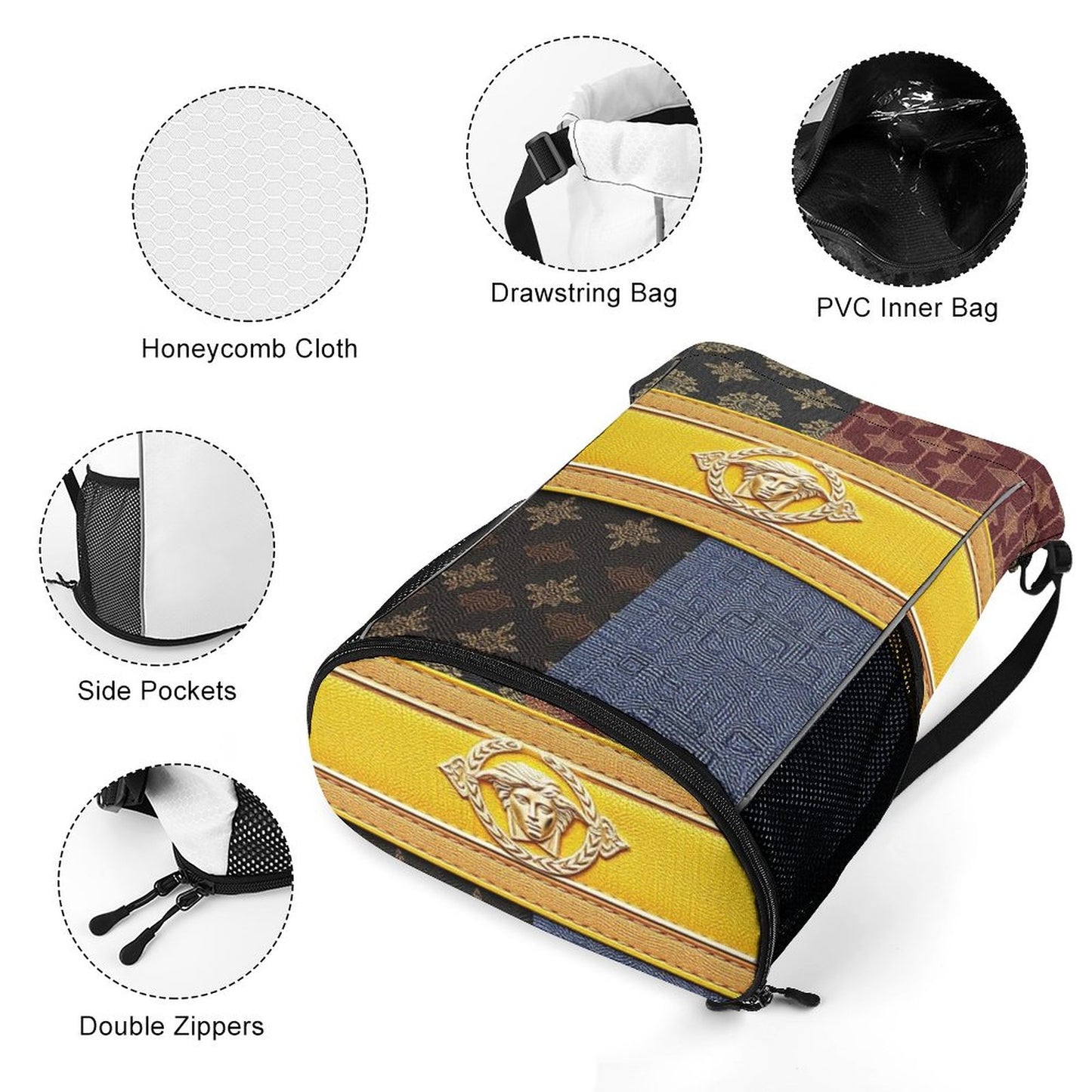 Waffle Cloth Drawstring Bag (One Site)