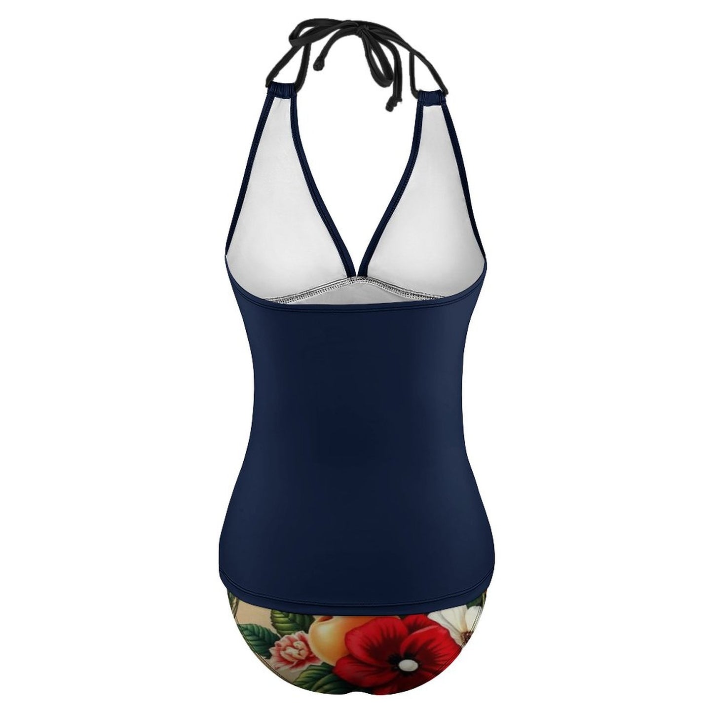 2-Piece Women's Halter Tankini 48KA01 (All-Over Printing)