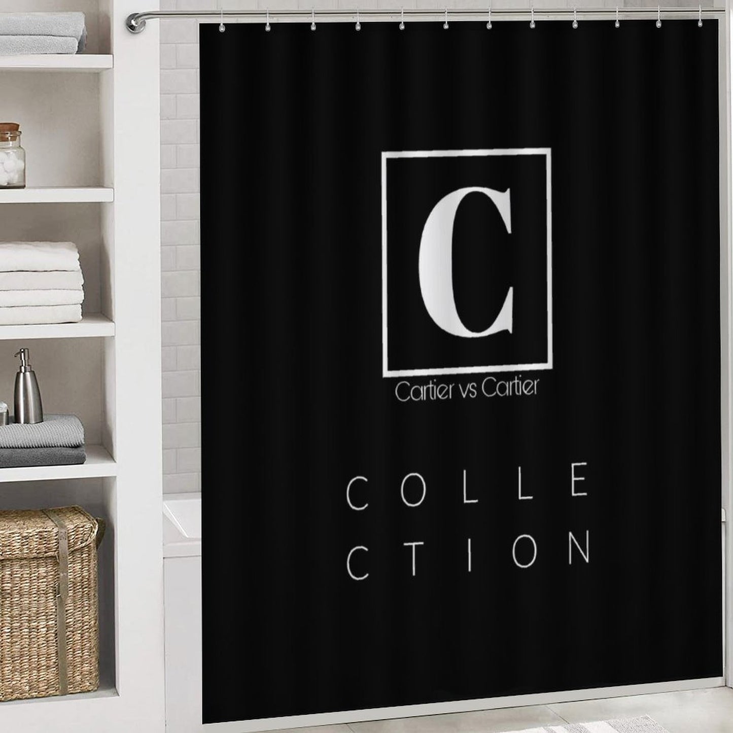 Shower Curtain Set with 3 Rugs