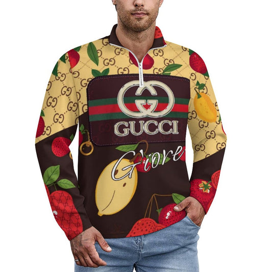 300gsm Men's Polo Sweatshirt LM111 (All-Over Printing)
