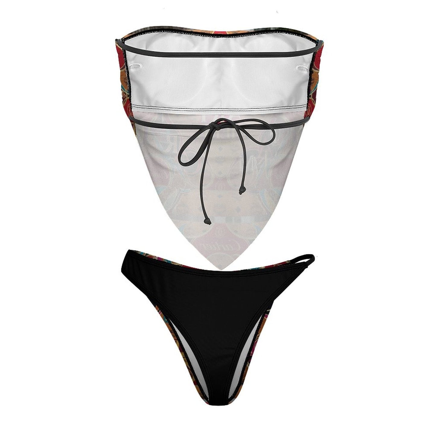 CMCM Chic Strapless Bandana Style Bikini(