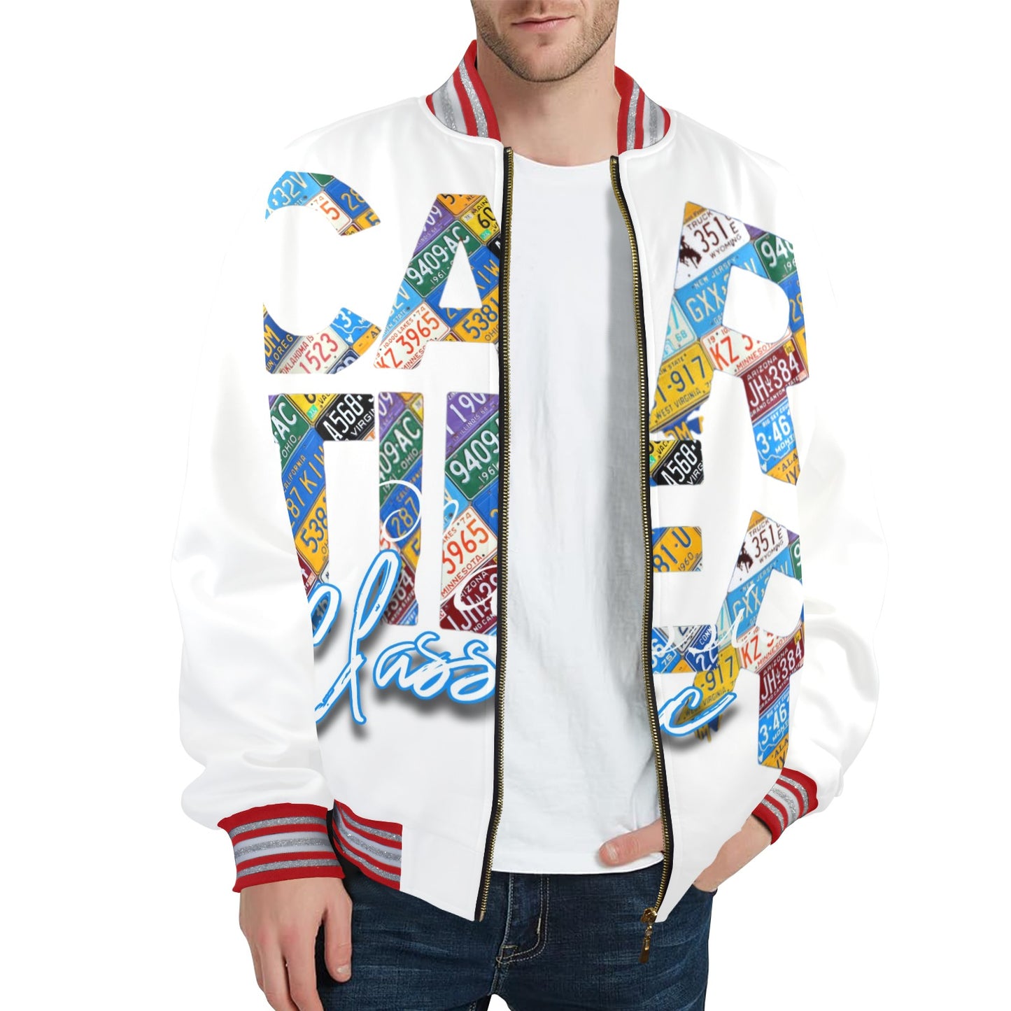 Carti Men's Striped Trim Bomber Jacket