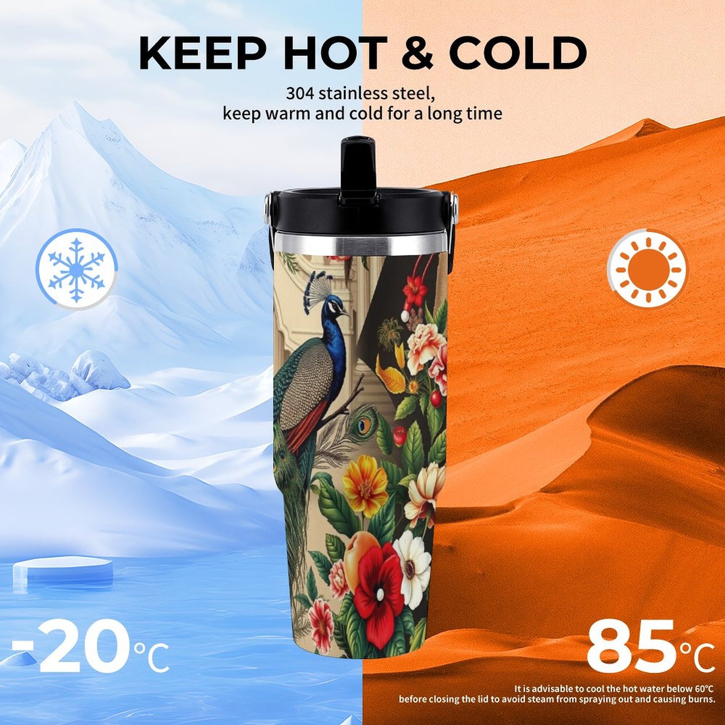 Cartier Peas30oz Car Cup with Handle