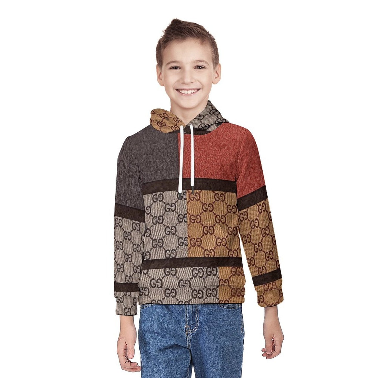 160gsm Children's Lightweight Pullover Hoodie(All-Over Printing)