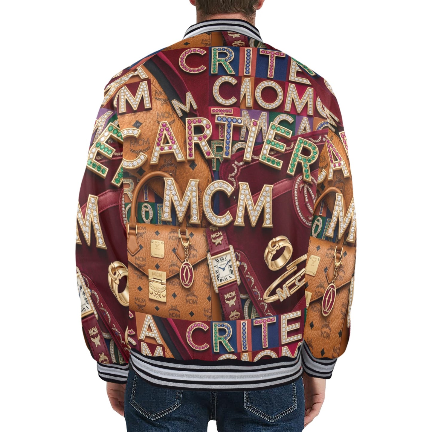 MC Carti Striped Trim Bomber Jacket