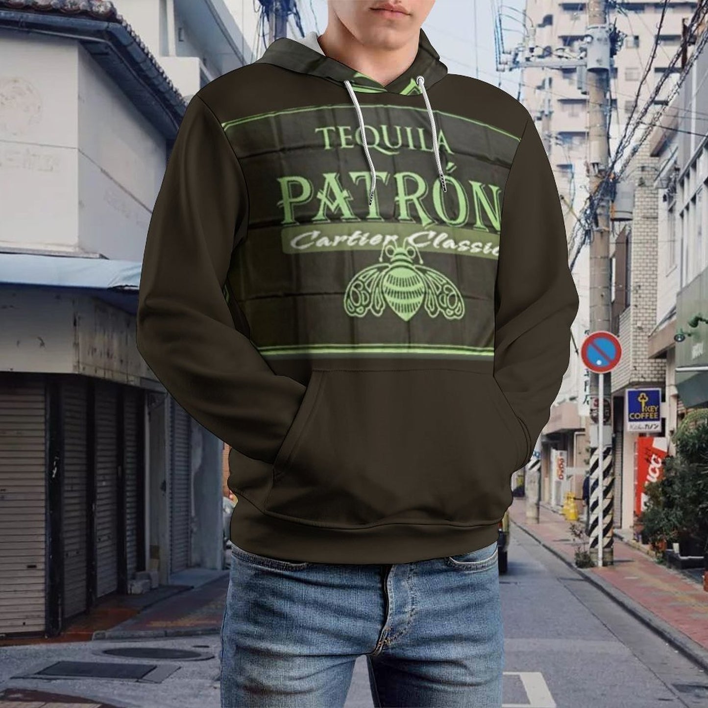 Patron Printed Hoodie for Men