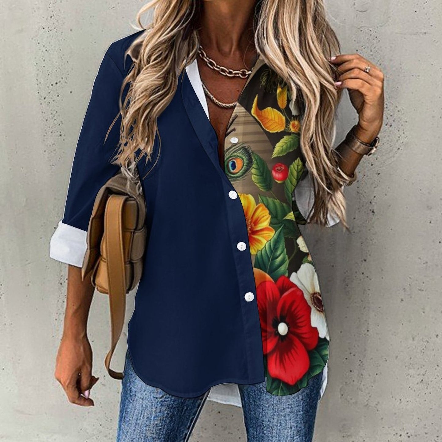 Cartier Peas Asymmetrical Hem Shirt