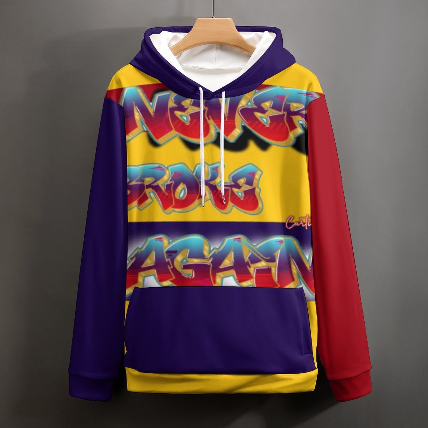 Never Broke Printed Hoodie for Men