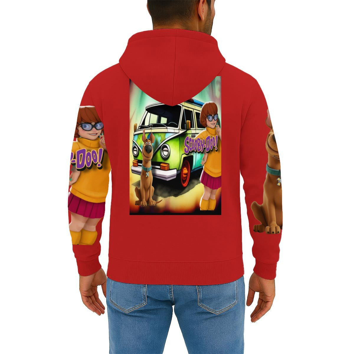 Scooby Doo and Cartoon Men's Half-Zip Pullover Sweatshirt - Polyester Lightweight Hoodie for Casual Wear